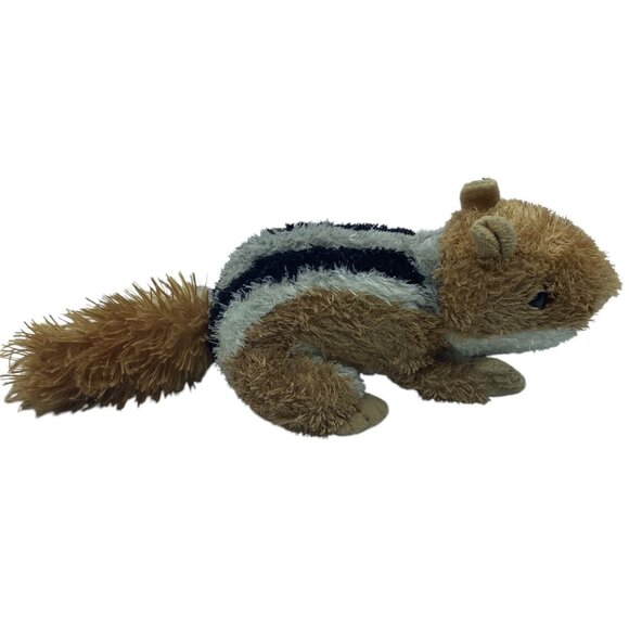 Aurora Plush Chip Chipmunk Stuffed Animal Toy 8" Brown Black Stripe Mini Flopsie - Picture 1 of 12